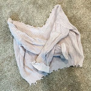 Off the shoulder slouchy sweater top Size S